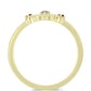 Inel din Argint 925 Placat cu Aur ( 1.6 grame ) cu Diamant Roșu și Diamant Alb 0.06 Carate