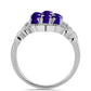 Inel din Argint 925 ( 4.9 grame ) cu Jad Violet și Topaz Alb 2 Carate