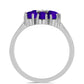 Inel din Argint 925 ( 3.46 grame ) cu Jad Violet și Topaz Alb 1.32 Carate