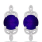 Cercei din Argint 925 ( 3.3 grame ) cu Jad Violet 3.03 Carate