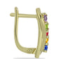 Cercei din Argint 925 Placat cu Aur ( 4.42 grame ) cu Safir Rosebery Curcubeu 1.45 Carate