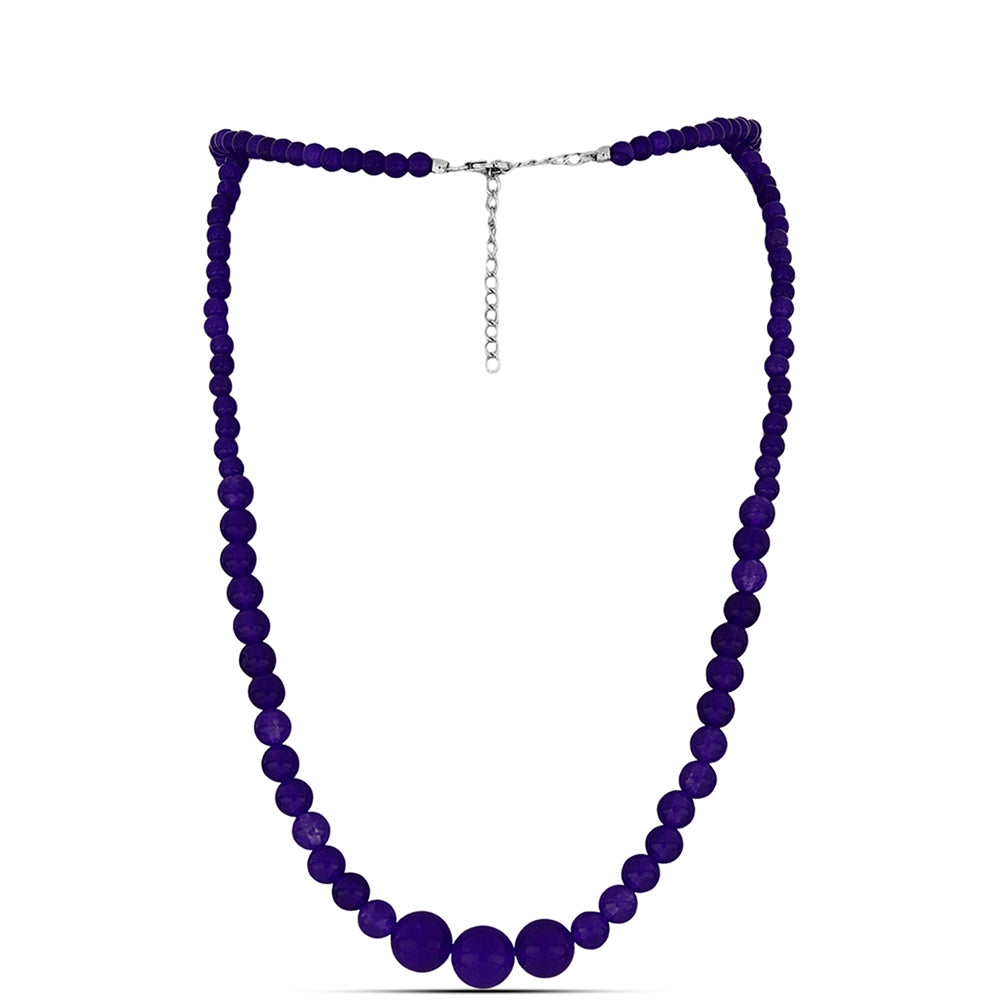 Colier din Argint 925 ( 0.92 grame ) cu Jad Violet 102.65 Carate 1 