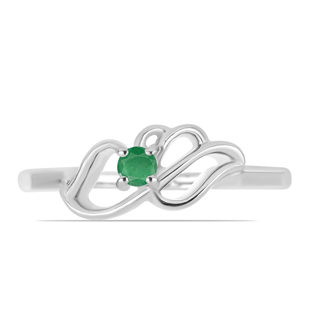 Inel din Argint 925 ( 2.31 grame ) cu Smarald Brazilian 0.11 Carate 1 