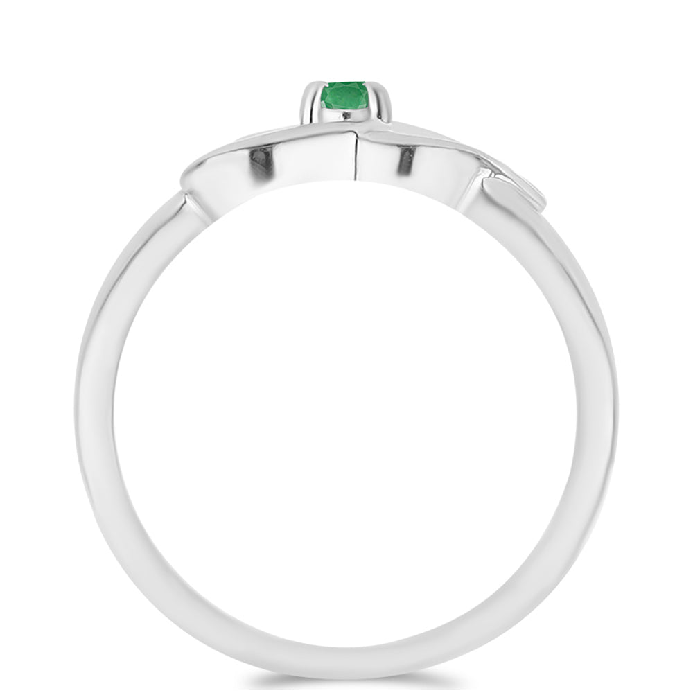 Inel din Argint 925 ( 2.31 grame ) cu Smarald Brazilian 0.11 Carate