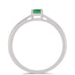 Inel din Argint 925 ( 1.57 grame ) cu Smarald Brazilian 0.38 Carate