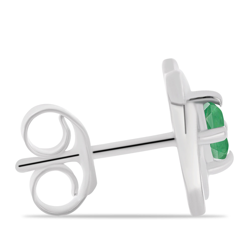 Cercei din Argint 925 ( 1.89 grame ) cu Smarald Brazilian 0.5 Carate