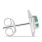 Cercei din Argint 925 ( 1.89 grame ) cu Smarald Brazilian 0.5 Carate