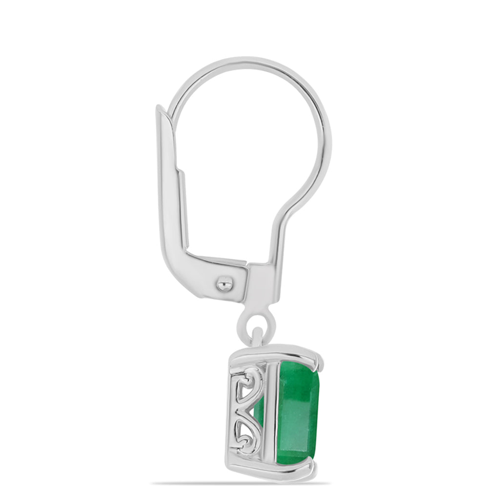 Cercei din Argint 925 ( 1.98 grame ) cu Smarald Brazilian 1.95 Carate