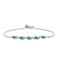 Brățară din Argint 925 ( 3.37 grame ) cu Smarald Brazilian și Topaz Alb 1.01 Carate