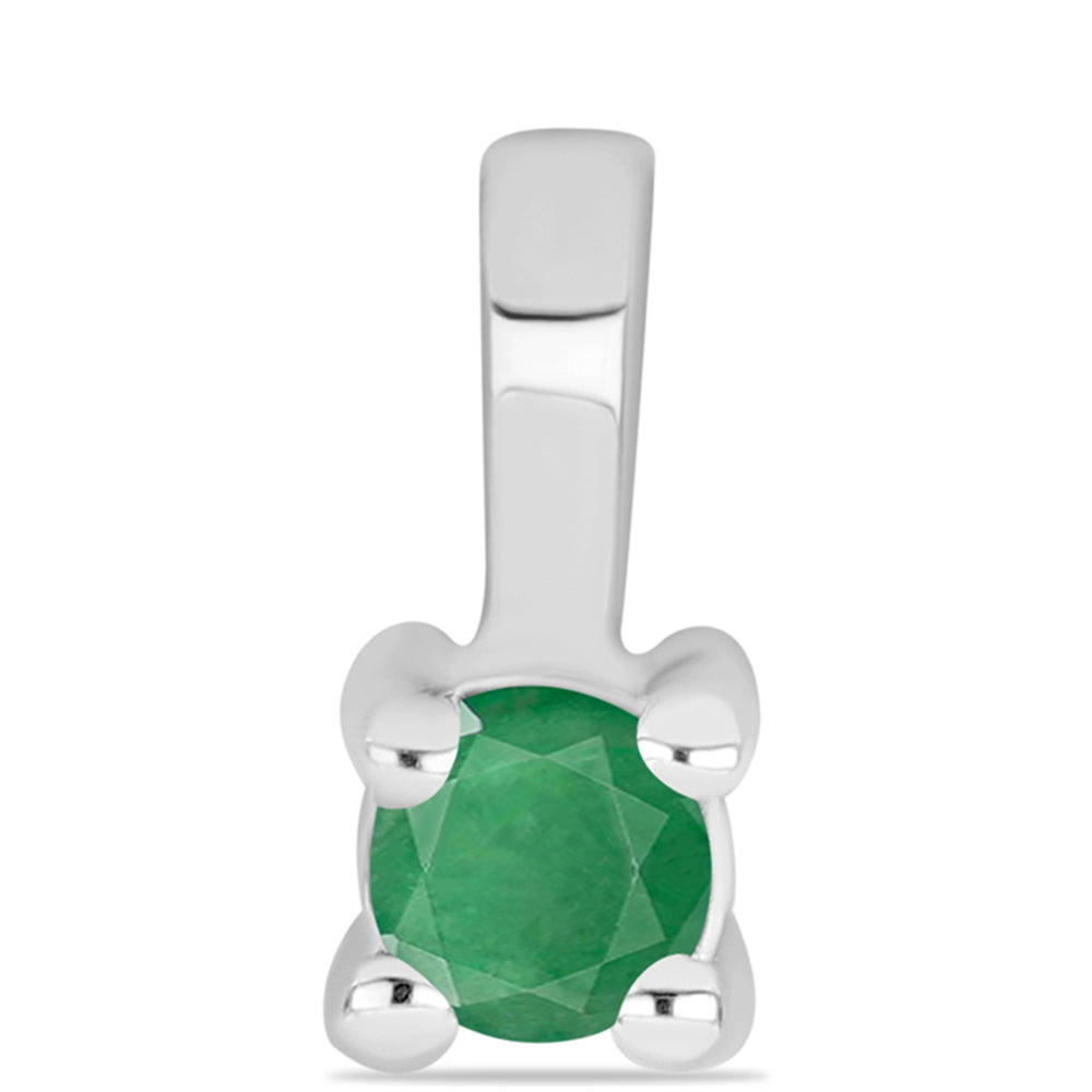 Set din Argint 925 ( 2.45 grame ) cu Smarald Brazilian 0.43 Carate ( Cercei+Inel+Pandantiv ) 3 