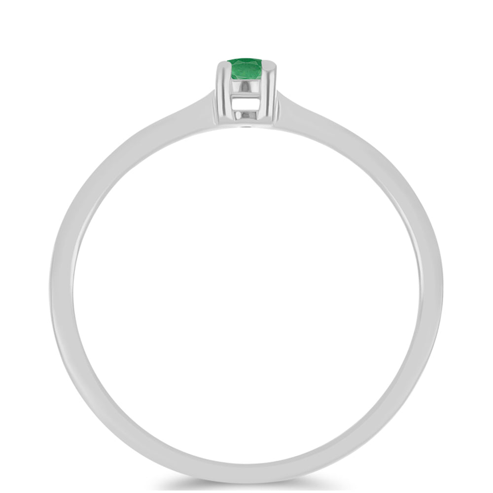 Set din Argint 925 ( 2.45 grame ) cu Smarald Brazilian 0.43 Carate ( Cercei+Inel+Pandantiv ) 7 