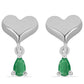 Cercei din Argint 925 ( 2.46 grame ) cu Smarald Brazilian 0.39 Carate