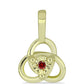 Set din Argint 925 Placat cu Aur ( 3.56 grame ) cu Diamant Roșu 0.03 Carate ( Cercei+Inel+Pandantiv )