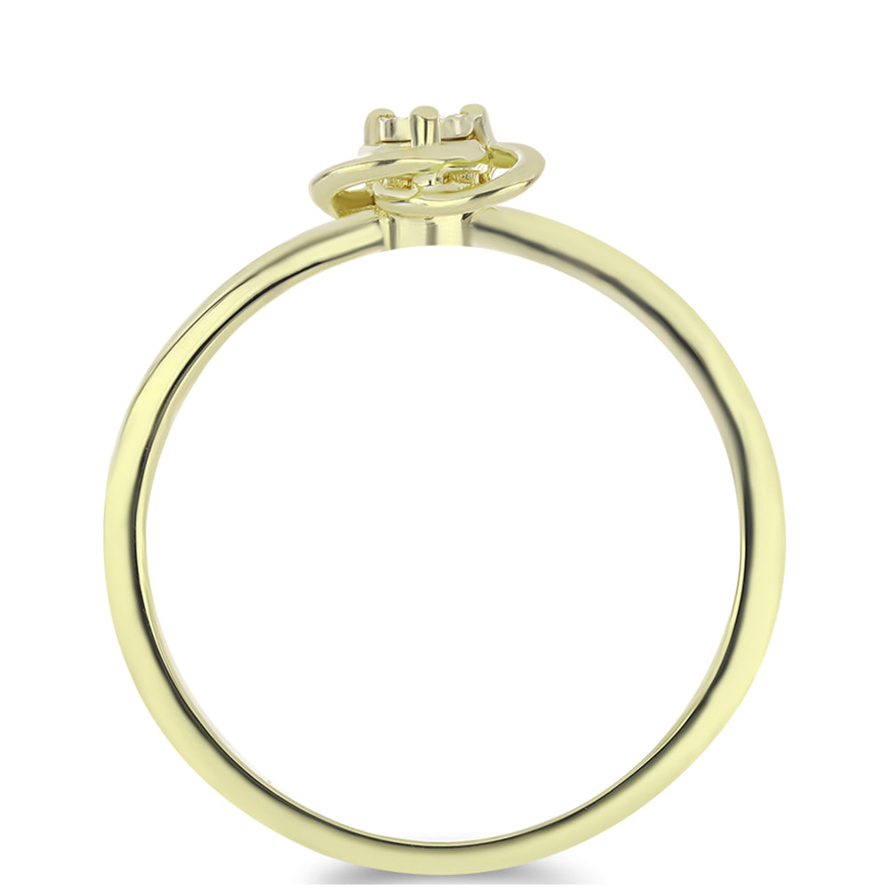 Set din Argint 925 Placat cu Aur ( 3.56 grame ) cu Diamant Roșu 0.03 Carate ( Cercei+Inel+Pandantiv ) 6 