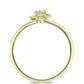Set din Argint 925 Placat cu Aur ( 3.56 grame ) cu Diamant Roșu 0.03 Carate ( Cercei+Inel+Pandantiv )