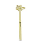 Set din Argint 925 Placat cu Aur ( 3.56 grame ) cu Diamant Roșu 0.03 Carate ( Cercei+Inel+Pandantiv )