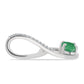 Pandantiv din Argint 925 ( 1.27 grame ) cu Smarald Brazilian și Topaz Alb 0.58 Carate