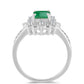 Inel din Argint 925 ( 4.97 grame ) cu Smarald Brazilian și Zircon Alb 2.23 Carate