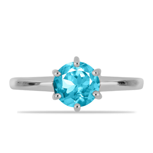 Inel din Argint 925 ( 2.13 grame ) cu Cuarț Paraiba 1.2 Carate