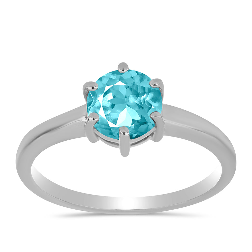 Inel din Argint 925 ( 2.13 grame ) cu Cuarț Paraiba 1.2 Carate 3 
