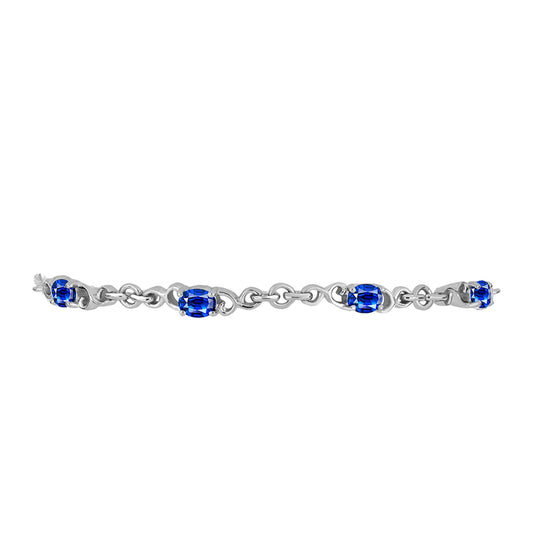 Brățară din Argint 925 ( 4.97 grame ) cu Safir Albastru Australian 2.01 Carate