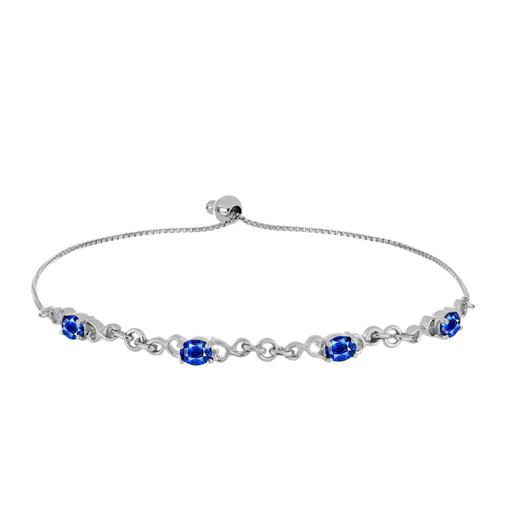 Brățară din Argint 925 ( 4.97 grame ) cu Safir Albastru Australian 2.01 Carate 1 