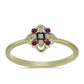 Inel din Argint 925 Placat cu Aur ( 1.48 grame ) cu Diamant Violet și Diamant Alb 0.1 Carate