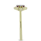 Inel din Argint 925 Placat cu Aur ( 1.48 grame ) cu Diamant Violet și Diamant Alb 0.1 Carate