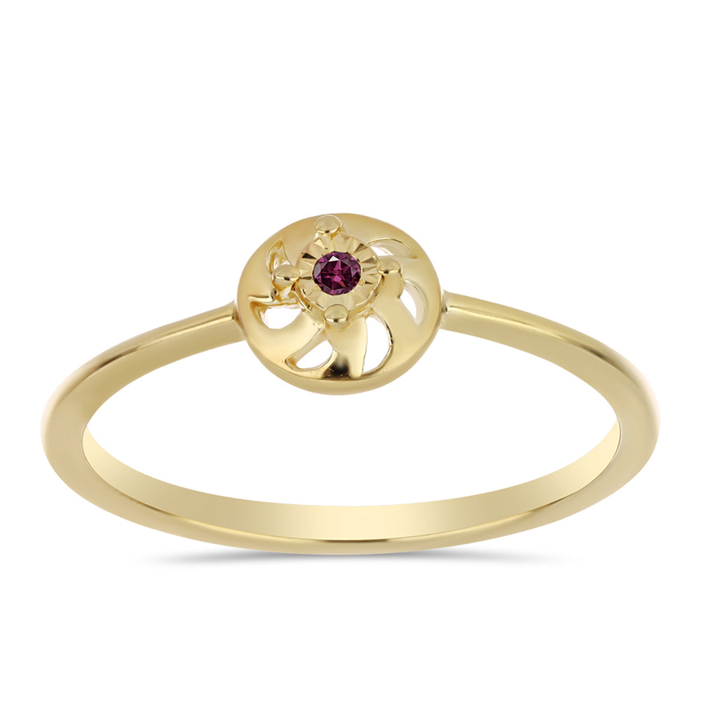 Set din Argint 925 Placat cu Aur ( 3.38 grame ) cu Diamant Violet 0.06 Carate ( Cercei+Inel+Pandantiv ) 8 