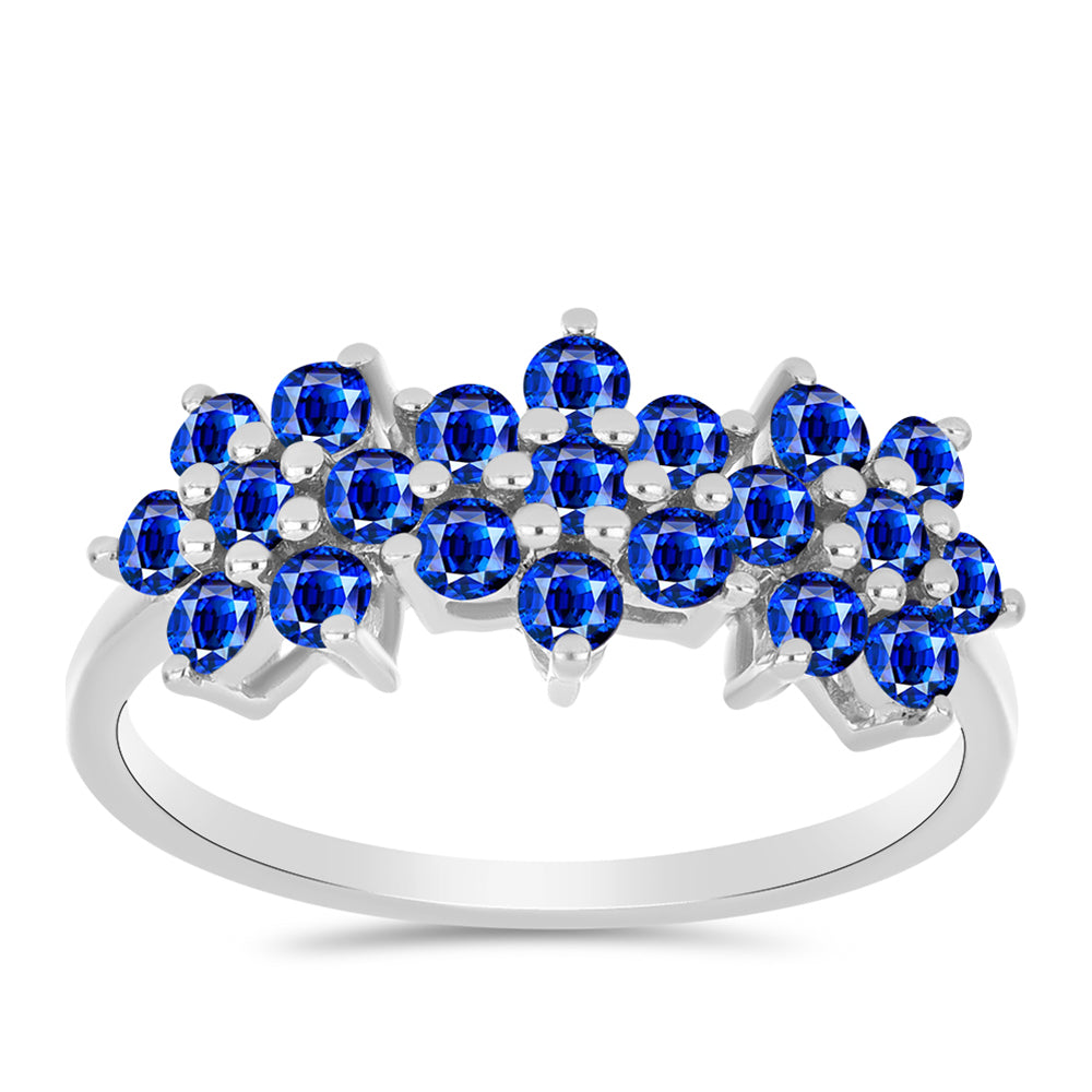 Inel din Argint 925 ( 1.64 grame ) cu Safir Albastru Australian 1.15 Carate 3 