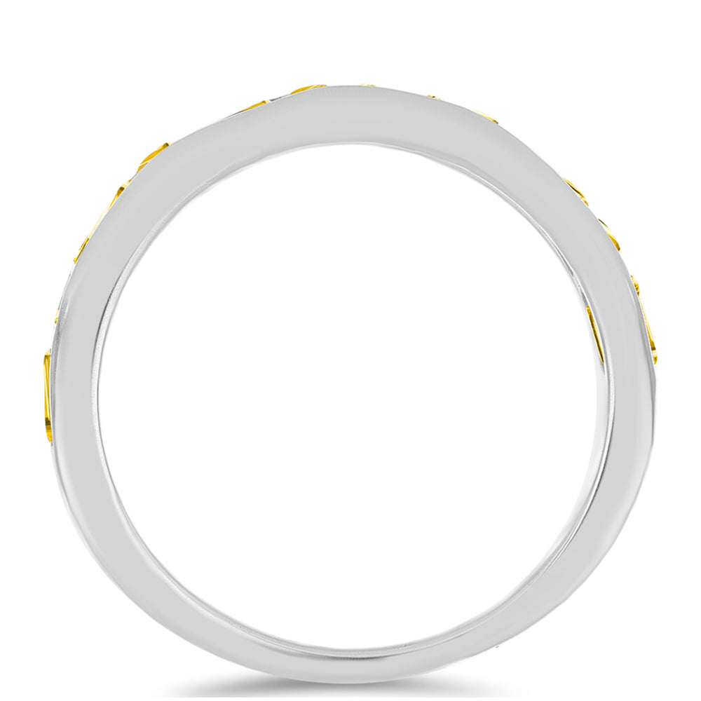 Inel din Argint 925 ( 2.28 grame ) cu Citrin Ural și Topaz Alb 0.91 Carate