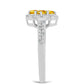 Inel din Argint 925 ( 3.36 grame ) cu Citrin Ural și Topaz Alb 0.58 Carate