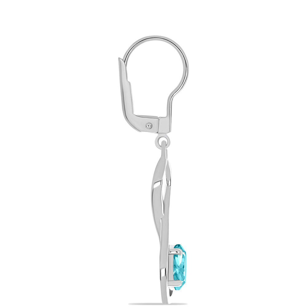 Cercei din Argint 925 ( 3.16 grame ) cu Cuarț Paraiba 1.37 Carate 2 