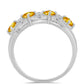 Inel din Argint 925 ( 2.29 grame ) cu Citrin Ural și Topaz Alb 0.99 Carate