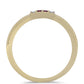 Inel din Argint 925 Placat cu Aur ( 1.46 grame ) cu Diamant Violet și Diamant Alb 0.06 Carate
