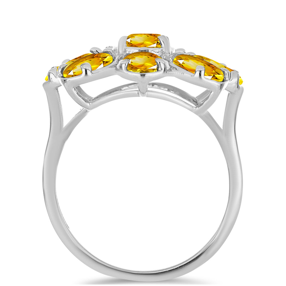 Inel din Argint 925 ( 4.07 grame ) cu Citrin Ural 3.94 Carate 2 