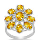 Inel din Argint 925 ( 4.07 grame ) cu Citrin Ural 3.94 Carate