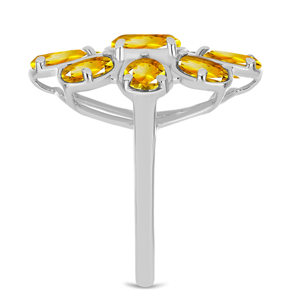 Inel din Argint 925 ( 4.07 grame ) cu Citrin Ural 3.94 Carate 4 