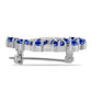 Broşă din Argint 925 ( 4.92 grame ) cu Safir Albastru Australian și Topaz Alb 2.35 Carate