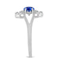 Inel din Argint 925 ( 2.23 grame ) cu Safir Albastru Australian și Topaz Alb 1.3 Carate