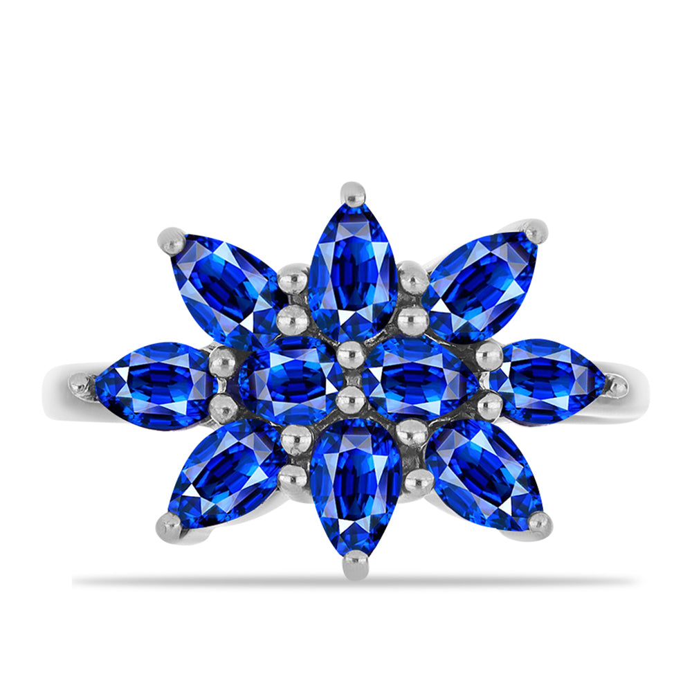 Inel din Argint 925 ( 2.59 grame ) cu Safir Albastru Australian 3.07 Carate 1 