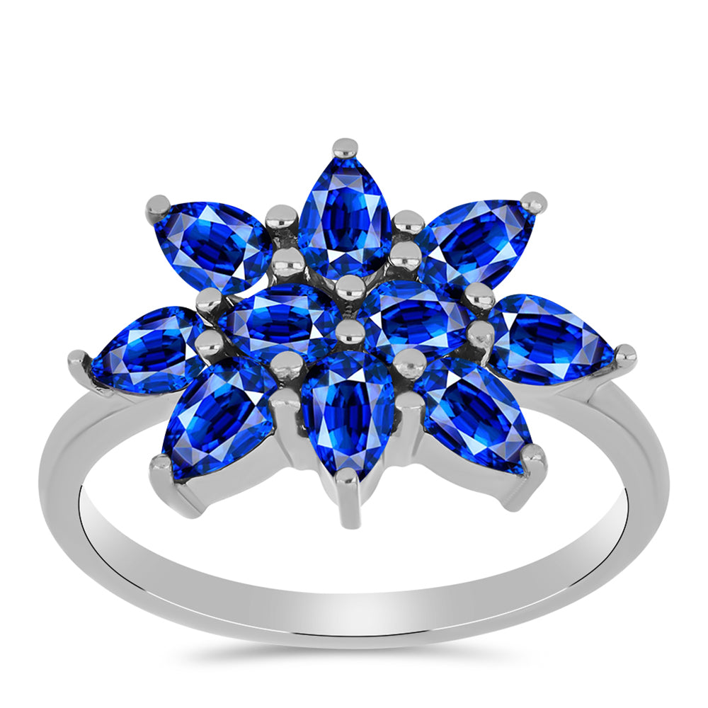 Inel din Argint 925 ( 2.59 grame ) cu Safir Albastru Australian 3.07 Carate 3 