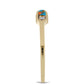Inel din Argint 925 Placat cu Aur ( 1.73 grame ) cu Turcoaz Oyster și Topaz Alb 0.35 Carate