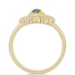 Inel din Argint 925 Placat cu Aur ( 3.23 grame ) cu Turcoaz Oyster 0.32 Carate