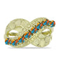 Inel din Argint 925 Placat cu Aur ( 4.86 grame ) cu Turcoaz Oyster 1.21 Carate