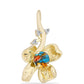 Pandantiv din Argint 925 Placat cu Aur ( 1.93 grame ) cu Turcoaz Oyster și Topaz Alb 0.65 Carate