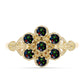 Inel din Argint 925 Placat cu Aur ( 2.88 grame ) cu Opal Etiopian Negru Lega Dembi 0.48 Carate