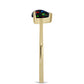 Set din Argint 925 Placat cu Aur ( 2.51 grame ) cu Opal Etiopian Negru Lega Dembi 0.82 Carate ( Cercei+Inel )