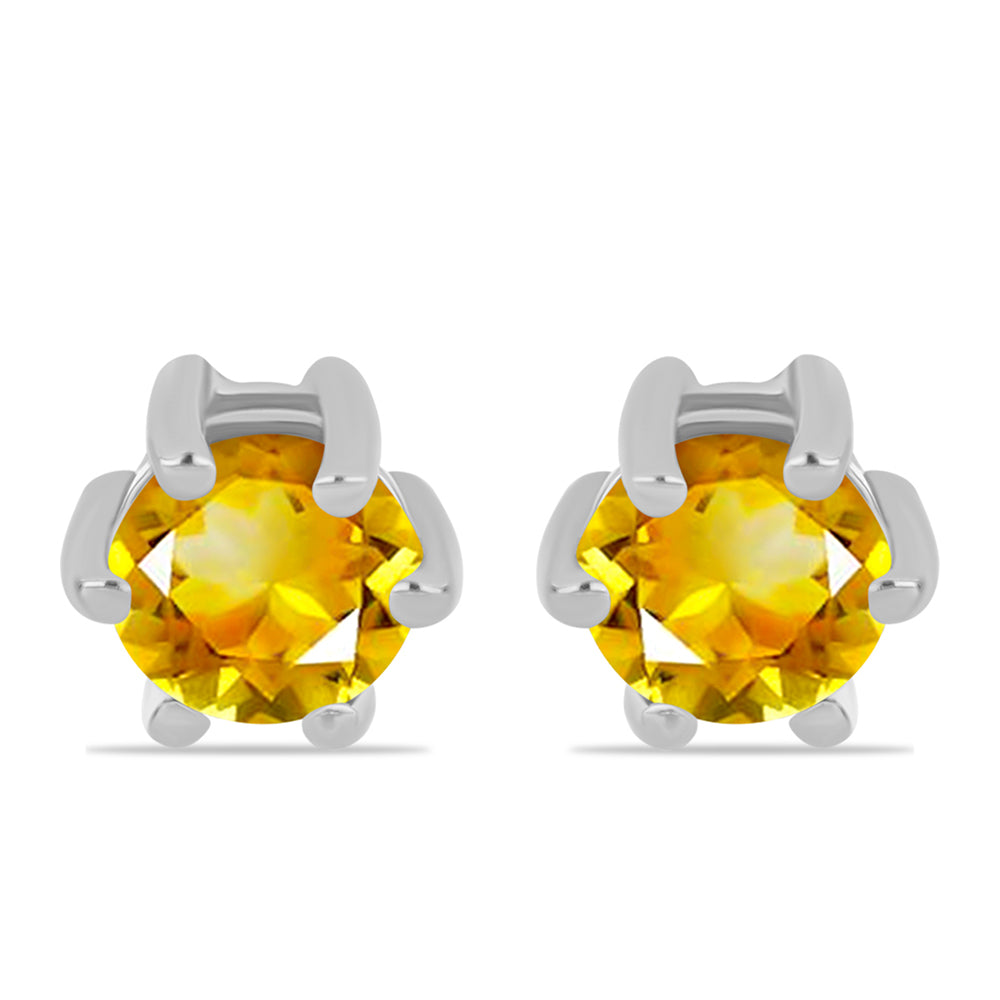 Set din Argint 925 ( 2.71 grame ) cu Citrin Ural 1.35 Carate ( Cercei+Inel )