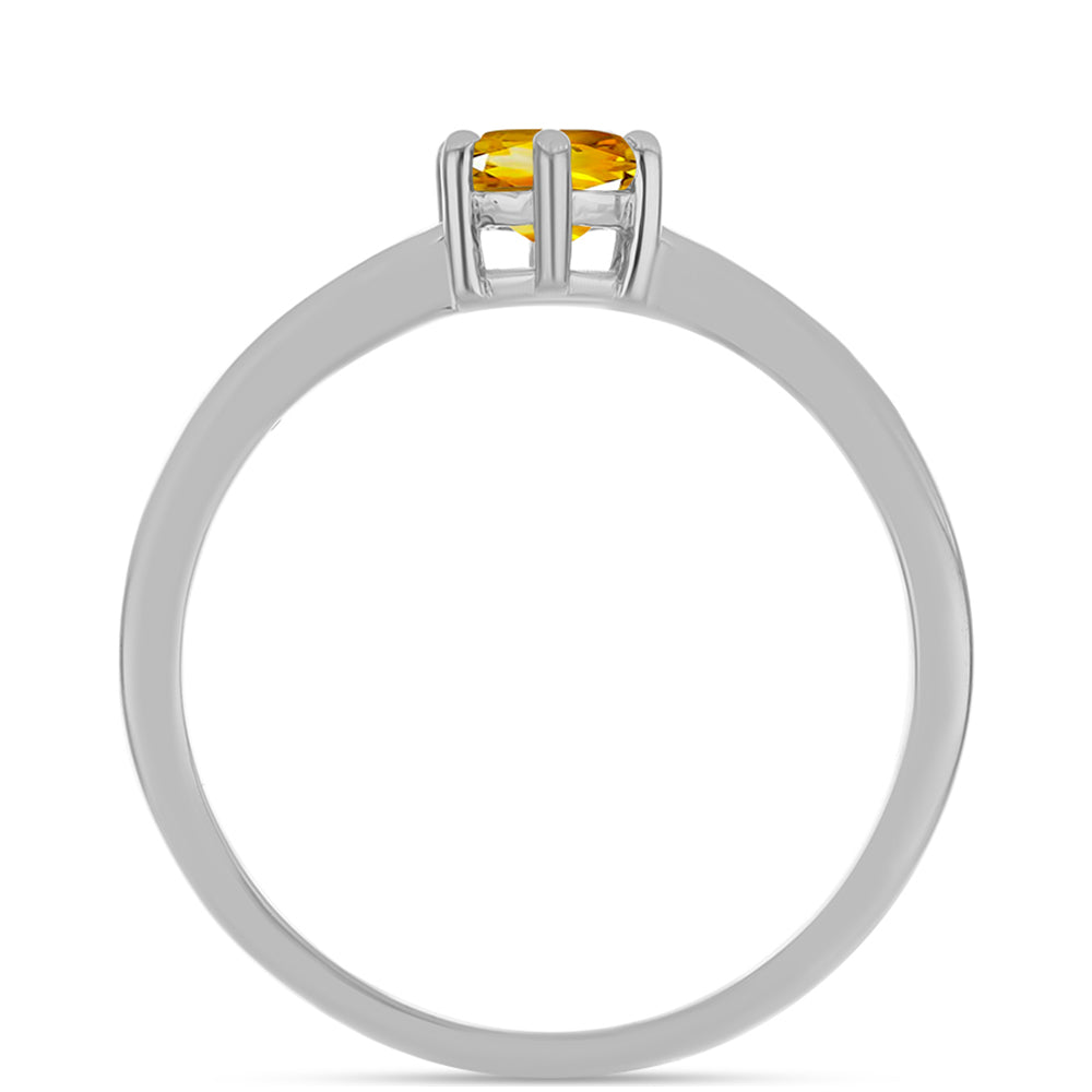 Set din Argint 925 ( 2.71 grame ) cu Citrin Ural 1.35 Carate ( Cercei+Inel ) 5 